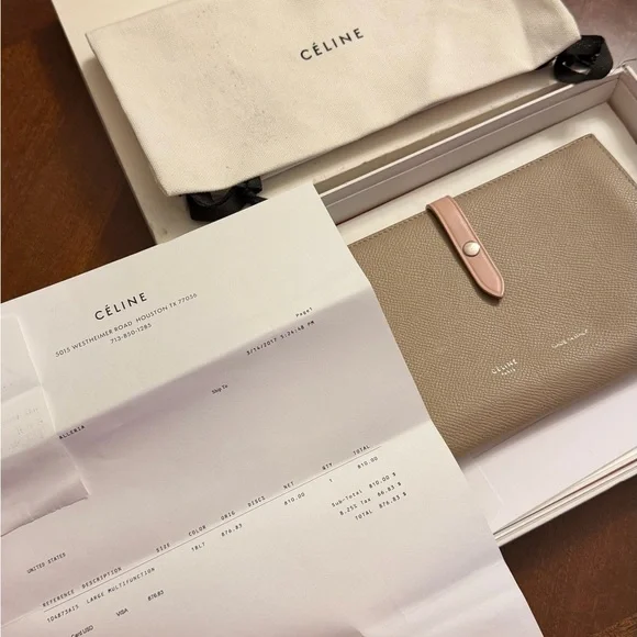 Celine Taupe and Pink Wallet - Picture 2 of 2